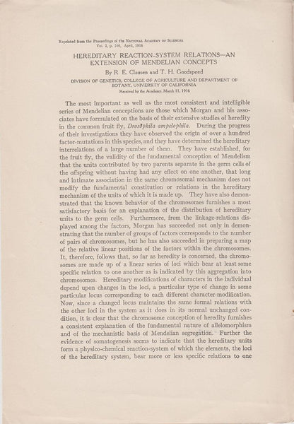 Hereditary Reaction-System Relations--An Extension of Mendelian Concepts