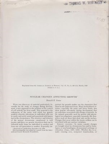 Nuclear Changes Affecting Growth