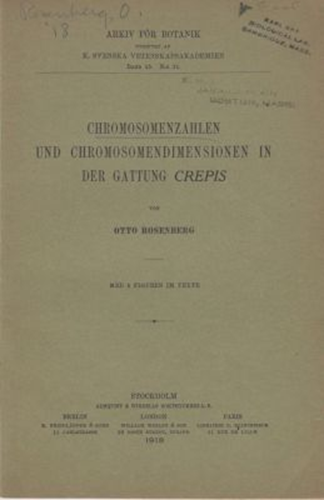 Chromosomenzahlen und Chromosomendimensionen in der Gattung Crepis