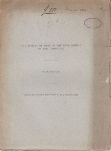 The Effects of Heat on the Development of the Toad's Egg