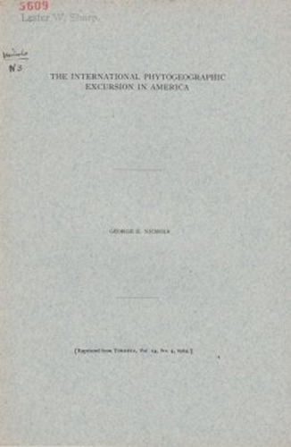 The International Phytogeographic Excursion in America