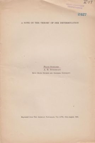 A Note on the Theory of Sex Determination