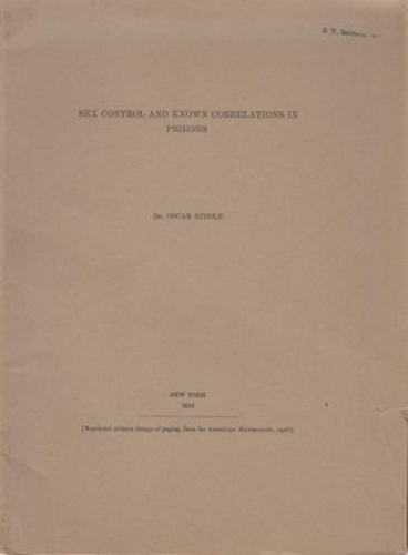 Sex Control and Known Correlations in Pigeons