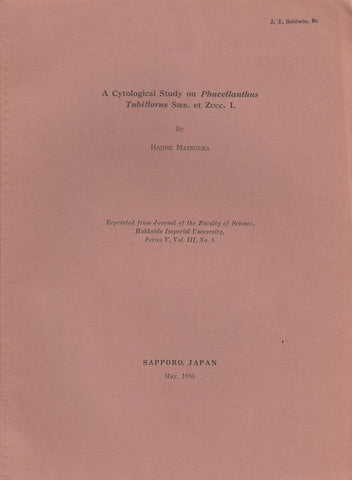 A Cytological Study on Phacellanthus Tubiflorus Sieb. et Zucc. I.