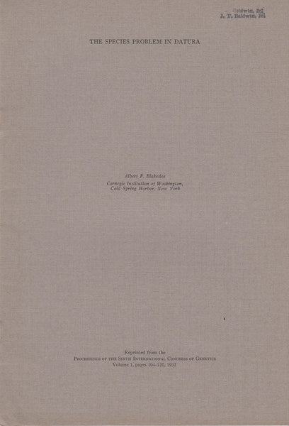 The Species Problem in Datura