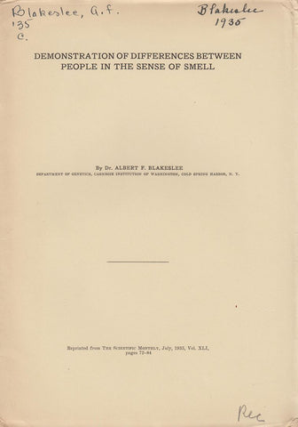 Demonstration of Differences between People in the Sense of Smell