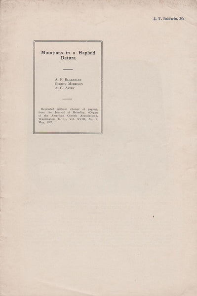 Mutations in a Haploid Datura