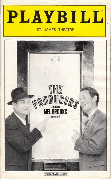 Playbill The Producers 2002 St. James Theatre