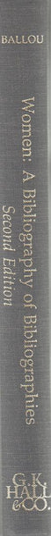 Women: A Bibliography of Bibliographies Second edition