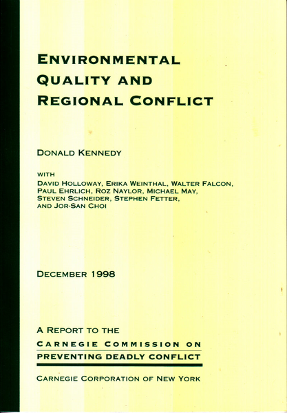 Environmental Quality and Regional Conflict