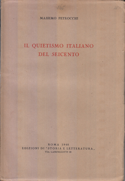 Il Quietismo Italiano Del Seicento