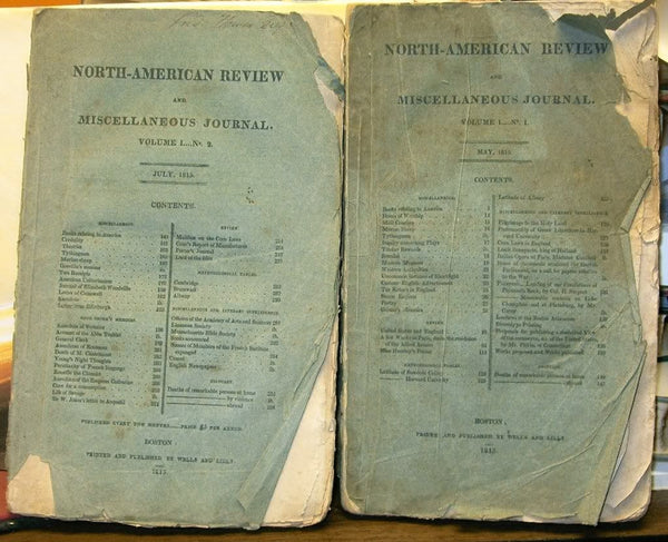 North American Review and Miscellaneous Journal Vol 1 nos 1 & 2