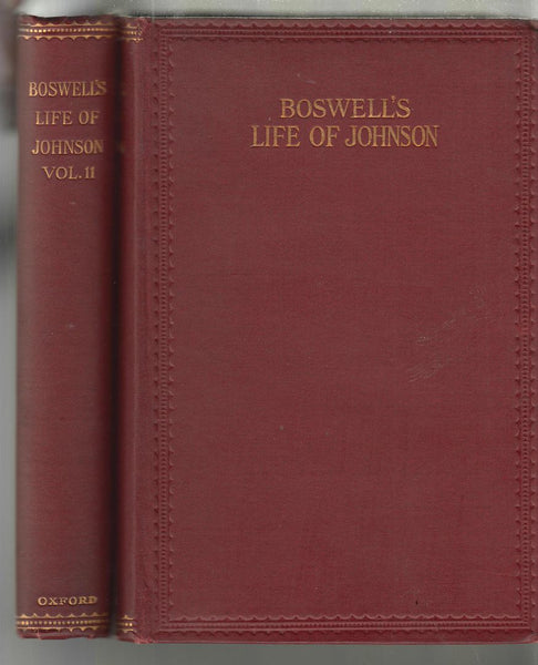 Boswell's Life of Johnson 2 volumes