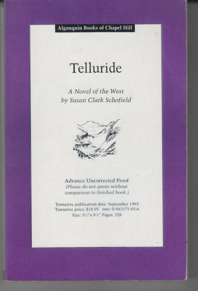 Telluride a novel of the west