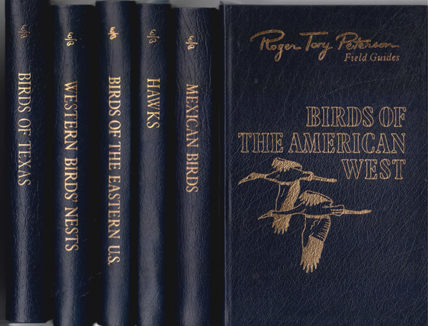 6 volumes of Peterson Field Guides including: Birds of the Eastern United States, Western's Birds' Nests, Birds of Texas, Birds of the American West, Mexican Birds, Hawks