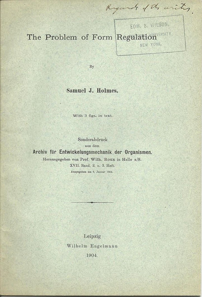 34 offprints Eugenics genetics by Samuel Jackson Holmes 1868-1964