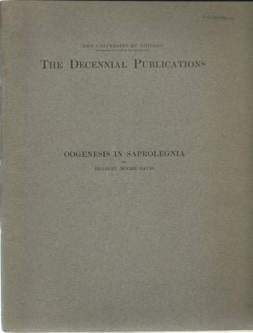 6 offprints Bradley M. Davis 1871-1957