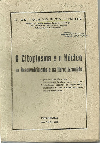 40 offprints from Brazilian Geneticist S. De Toledo Piza Junior 1939-1953