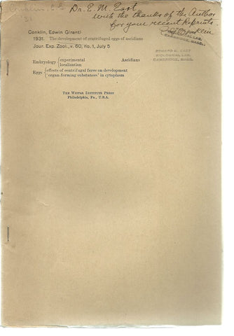 10 offprints Edward G. Conklin