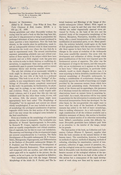 Biology of Drosophila