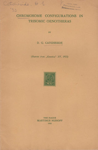 Chromosome Configuration In Trisomic Oenotheras