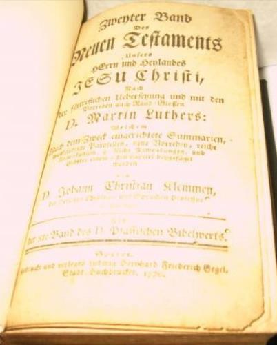 Zweyter Band des Neuen Testaments unseres Herrn und Heylandes Jesu Christi, nach der f?rtreflichen Uebersetzung und mit den Vorreden auch Rand-Glossen D.Martin Luthers