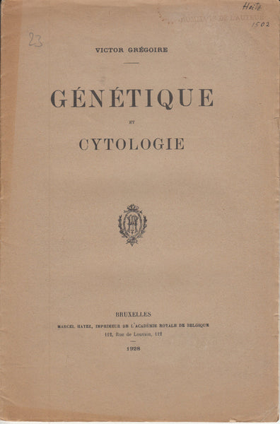 Genetique et Cytologie