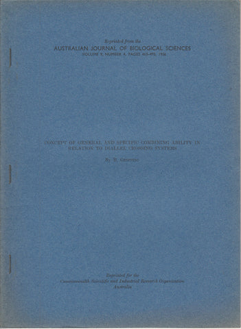Concept of General and Specific Combining Ability in Relation to Diallel Crossing Systems