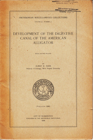 Development of the Digestive Canal of the American Alligator
