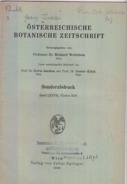 Uber die cytologischen Phanomene bei der Gonensterilitat der Angiospermen  by Tsichler, Georg