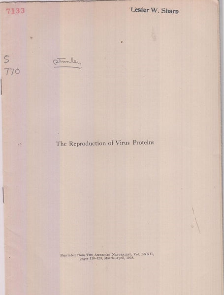 The Reproduction of Virus Proteins  by Stanley, W.M.