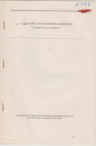A Calculus for Statistico-Genetics