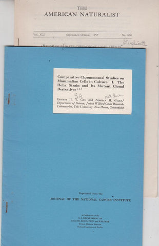 Comparative Chromosomal Studies on Mammalian Cells in Culture. I. The HeLa Strain and its Mutant Clone Derivatives