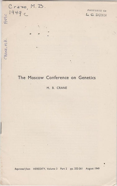 The Moscow Conference on Genetics