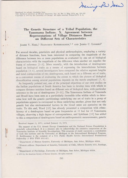 The Genetic Structure of a Tribal Population, the Yanomama Indians, X. Agreement between Representations of Village Distances Based on Different Sets of Characteristics