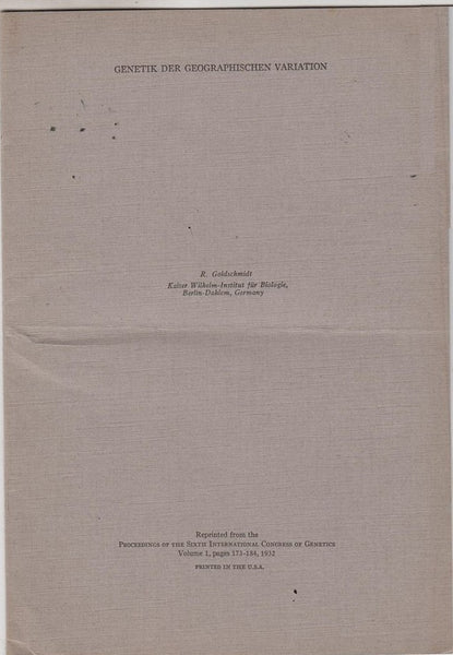 Genetik der Geographischen Variation