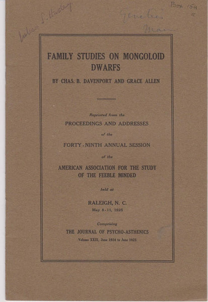 Family Studies on Mongoloid Dwarfs
