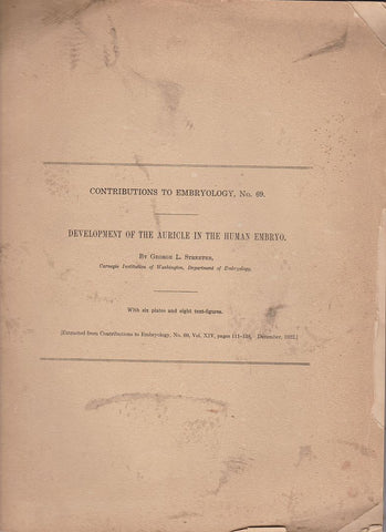 Developmental of the Auricle in the Human Embryo