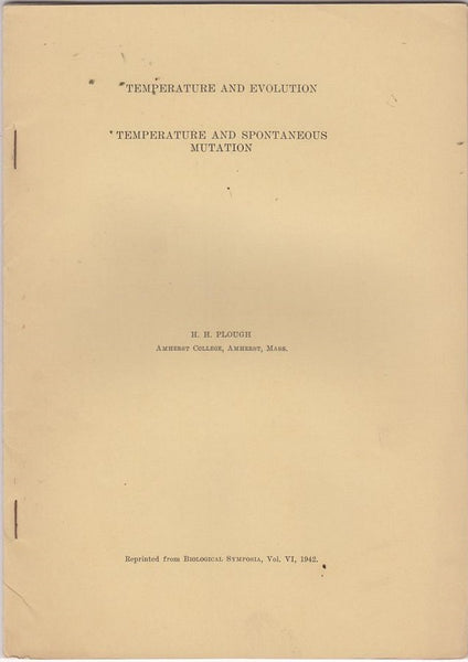 Temperature and Evolution: Temperature and Spontaneous Mutation