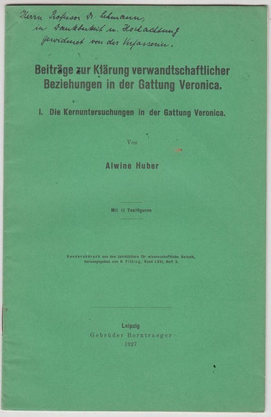 Beitrage zur Klarung verwandtschaftlicher Beziehungen in der Gattung Veronica. I. Die Kernuntersuchungen in der Gattung Veronica