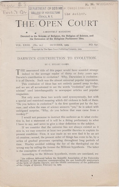 Darwin's Contribution to Evolution