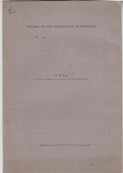 Studies on Size Inheritance in Nicotiana