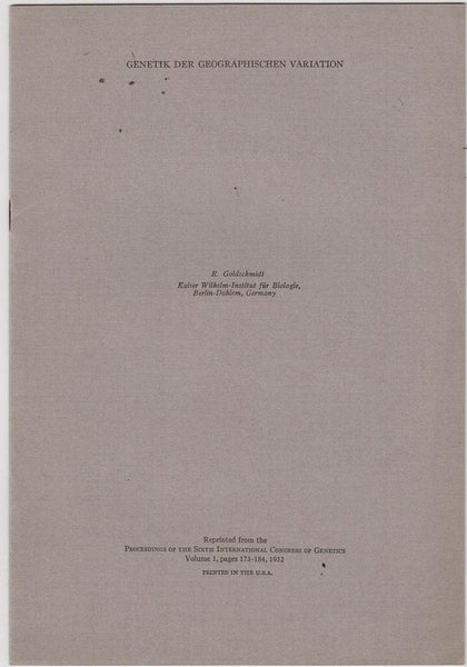 Genetik der Geographischen Variation