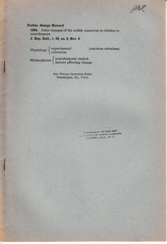 Color Changes of the Catfish Ameiurus in Relation to Neurohumors