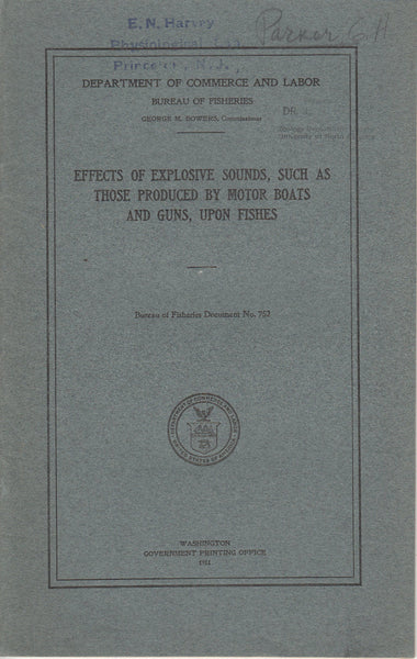 Effects of Explosive Sounds, Such as Those Produced by Motor Boats and Guns, Upon Fishes