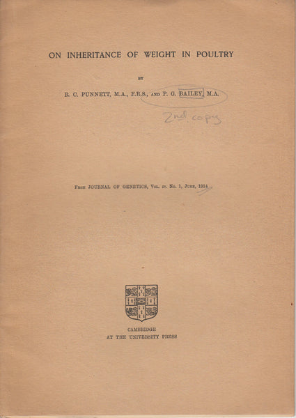 On Inheritance of Weight in Poultry