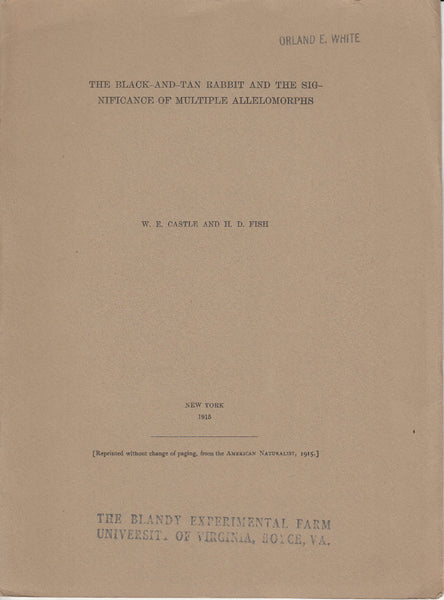 The Black-and-Tan Rabbit and the Significance of Multiple Allelomorphs