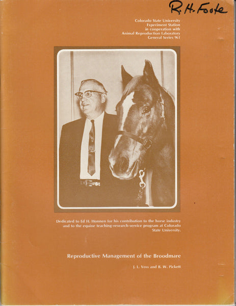 Reproductive Management of the Broodmare
