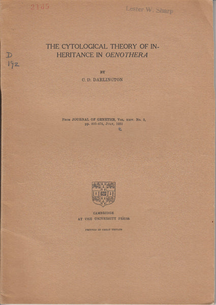 The Cytological Theory of Inheritance in Oenothera
