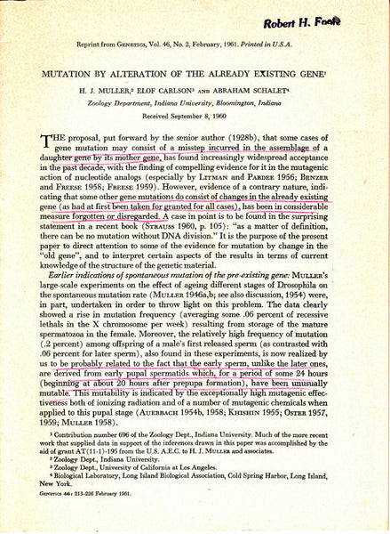 Mutation by Alteration of the Already Existing Gene